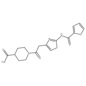1-(2-(2-(Furan-2-carboxamido)thiazol-4-yl)acetyl)piperidine-4-carboxamide Structure