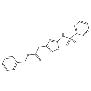 N-benzyl-2-(2-(phenylsulfonamido)thiazol-4-yl)acetamide结构式