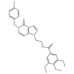 N-(2-(5-(4-bromobenzyl)-4-oxo-4,5-dihydro-1H-pyrazolo[3,4-d]pyrimidin-1-yl)ethyl)-3,4,5-trimethoxybenzamide Structure