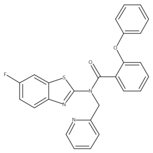 N-(6-fluorobenzo[d]thiazol-2-yl)-2-phenoxy-N-(pyridin-2-ylmethyl)benzamide Structure