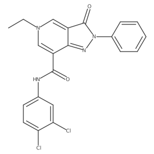 N-(3,4-dichlorophenyl)-5-ethyl-3-oxo-2-phenyl-3,5-dihydro-2H-pyrazolo[4,3-c]pyridine-7-carboxamide Structure