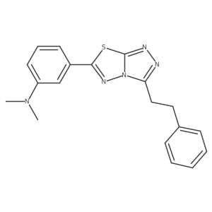 N,N-dimethyl-3-[3-(2-phenylethyl)[1,2,4]triazolo[3,4-b][1,3,4]thiadiazol-6-yl]aniline Structure