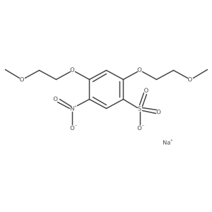 Sodium 2,4-bis(2-methoxyethoxy)-5-nitrobenzenesulfonate结构式