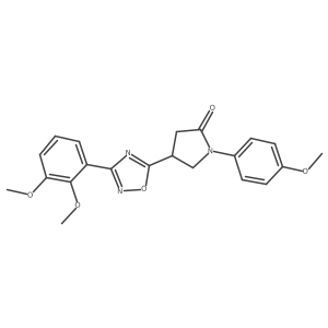 4-[3-(2,3-Dimethoxyphenyl)-1,2,4-oxadiazol-5-yl]-1-(4-methoxyphenyl)pyrrolidin-2-one结构式