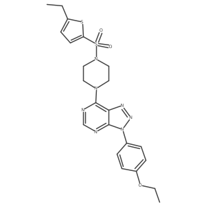 3-(4-ethoxyphenyl)-7-(4-((5-ethylthiophen-2-yl)sulfonyl)piperazin-1-yl)-3H-[1,2,3]triazolo[4,5-d]pyrimidine结构式