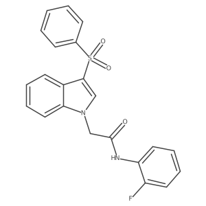 N-(2-fluorophenyl)-2-(3-(phenylsulfonyl)-1H-indol-1-yl)acetamide Structure