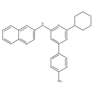 n-(6-(6-Aminopyridin-3-yl)-2-morpholinopyrimidin-4-yl)quinolin-3-amine Structure