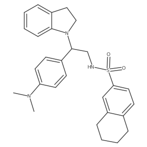 N-[2-(2,3-dihydro-1H-indol-1-yl)-2-[4-(dimethylamino)phenyl]ethyl]-5,6,7,8-tetrahydronaphthalene-2-sulfonamide Structure