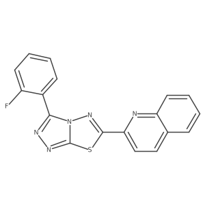 2-[3-(2-Fluorophenyl)[1,2,4]triazolo[3,4-b][1,3,4]thiadiazol-6-yl]quinoline结构式