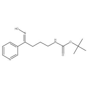 tert-Butyl N-[(4E)-4-(hydroxyimino)-4-(pyridin-3-yl)butyl]carbamate结构式
