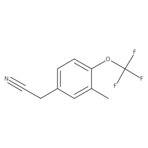 3-Methyl-4-(trifluoromethoxy)phenylacetonitrile结构式