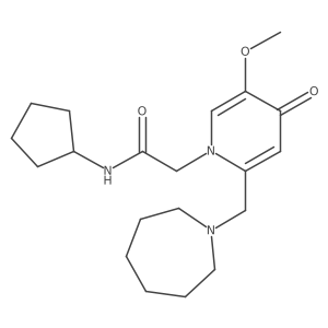 2-(2-(azepan-1-ylmethyl)-5-methoxy-4-oxopyridin-1(4H)-yl)-N-cyclopentylacetamide Structure