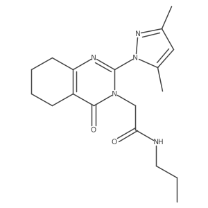 2-(2-(3,5-dimethyl-1H-pyrazol-1-yl)-4-oxo-5,6,7,8-tetrahydroquinazolin-3(4H)-yl)-N-propylacetamide Structure