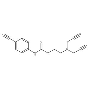 4-[bis(cyanomethyl)amino]-N-(4-cyanophenyl)butanamide结构式