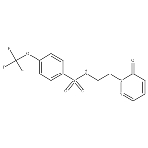 N-(2-(6-oxopyridazin-1(6H)-yl)ethyl)-4-(trifluoromethoxy)benzenesulfonamide结构式