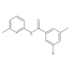 3-bromo-5-fluoro-N-(6-methylpyridin-2-yl)benzamide Structure