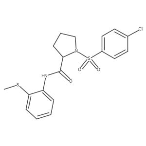 1-((4-chlorophenyl)sulfonyl)-N-(2-(methylthio)phenyl)pyrrolidine-2-carboxamide Structure