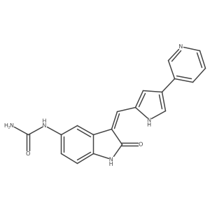 [(3Z)-2-oxo-3-{[4-(pyridin-3-yl)-1H-pyrrol-2-yl]methylidene}-2,3-dihydro-1H-indol-5-yl]urea Structure