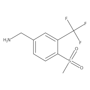 [4-Methanesulfonyl-3-(trifluoromethyl)phenyl]methanamine Structure