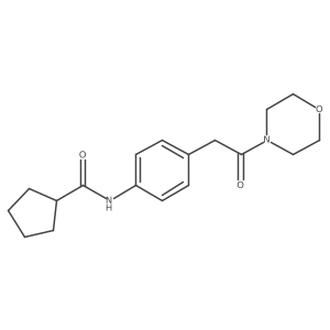 N-{4-[2-(morpholin-4-yl)-2-oxoethyl]phenyl}cyclopentanecarboxamide结构式