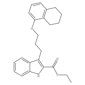 ethyl 3-(3-((5,6,7,8-tetrahydronaphthalen-1-yl)oxy)propyl)-1H-indole-2-carboxylate结构式