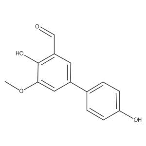 4,4'-Dihydroxy-5-methoxy[1,1'-biphenyl]-3-carboxaldehyde Structure