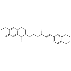 (2E)-3-(3,4-dimethoxyphenyl)-N-(2-{7-methoxy-1,8-dioxo-1H,2H,3H,4H,8H-pyrido[1,2-a]pyrazin-2-yl}ethyl)prop-2-enamide结构式