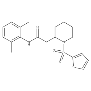 N-(2,6-dimethylphenyl)-2-(1-(thiophen-2-ylsulfonyl)piperidin-2-yl)acetamide Structure