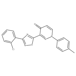 3-(3-(2-chlorophenyl)-1,2,4-oxadiazol-5-yl)-1-(p-tolyl)pyridazin-4(1H)-one结构式