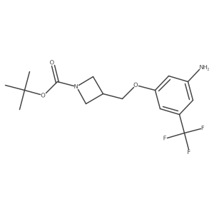 Tert-butyl 3-((3-amino-5-(trifluoromethyl)phenoxy)methyl)azetidine-1-carboxylate Structure
