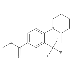 Methyl 4-(2-methylpiperidin-1-yl)-3-(trifluoromethyl)benzoate结构式