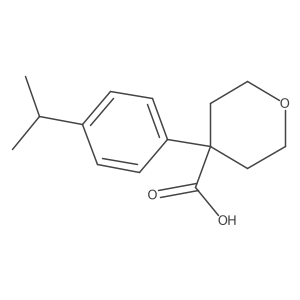 4-(4-Isopropylphenyl)tetrahydro-2H-pyran-4-carboxylic acid结构式