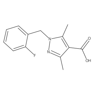 1-(2-Fluorobenzyl)-3,5-dimethyl-1H-pyrazole-4-carboxylic acid结构式