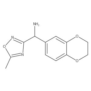 (2,3-Dihydrobenzo[b][1,4]dioxin-6-yl)(5-methyl-1,2,4-oxadiazol-3-yl)methanamine Structure