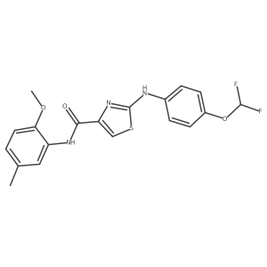 2-((4-(difluoromethoxy)phenyl)amino)-N-(2-methoxy-5-methylphenyl)thiazole-4-carboxamide结构式