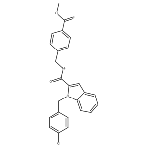 Methyl 4-((1-(4-chlorobenzyl)-1H-indole-2-carboxamido)methyl)benzoate结构式
