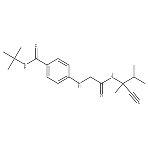 N-tert-butyl-4-({[(1-cyano-1,2-dimethylpropyl)carbamoyl]methyl}amino)benzamide结构式