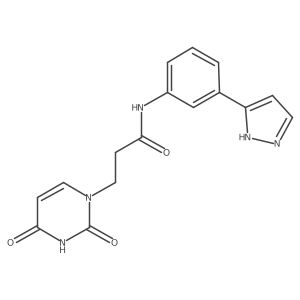 N-(3-(1H-pyrazol-3-yl)phenyl)-3-(2,4-dioxo-3,4-dihydropyrimidin-1(2H)-yl)propanamide Structure