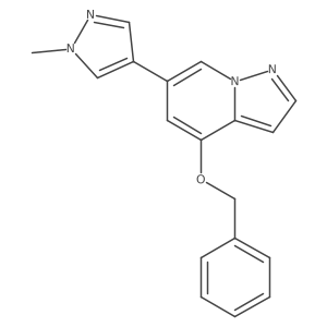 4-(benzyloxy)-6-(1-methyl-1H-pyrazol-4-yl)pyrazolo[1,5-a]pyridine Structure