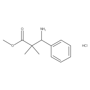 (R)-Methyl 3-amino-2,2-dimethyl-3-phenylpropanoate hydrochloride结构式