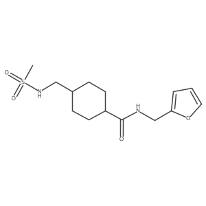 N-(furan-2-ylmethyl)-4-(methylsulfonamidomethyl)cyclohexanecarboxamide Structure