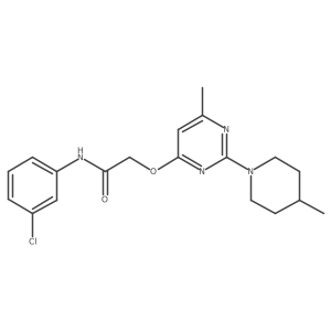 N-(3-chlorophenyl)-2-{[6-methyl-2-(4-methylpiperidin-1-yl)pyrimidin-4-yl]oxy}acetamide Structure