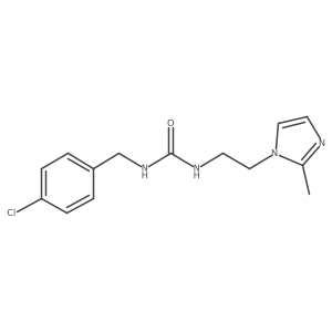 1-(4-chlorobenzyl)-3-(2-(2-methyl-1H-imidazol-1-yl)ethyl)urea结构式