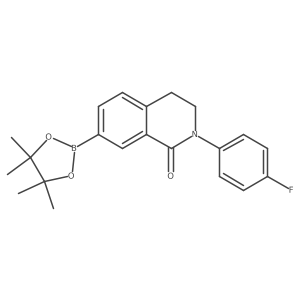 2-(4-Fluorophenyl)-3,4-dihydro-7-(4,4,5,5-tetramethyl-1,3,2-dioxaborolan-2-yl)-1(2H)-isoquinolinone Structure
