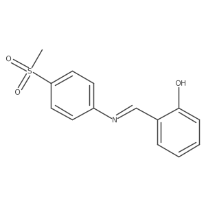 2-((E)-{[4-(methylsulfonyl)phenyl]imino}methyl)phenol结构式