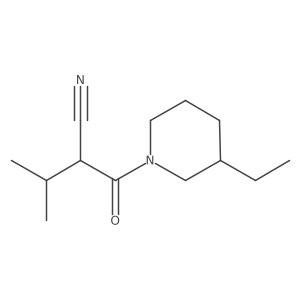 3-Ethyl-I+/--(1-methylethyl)-I(2)-oxo-1-piperidinepropanenitrile Structure