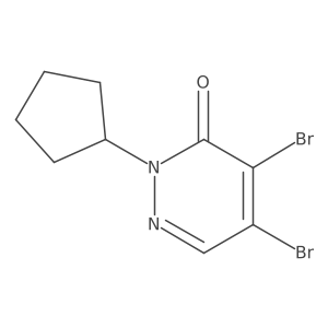 4,5-Dibromo-2-cyclopentylpyridazin-3(2H)-one结构式