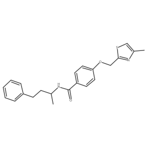 4-((4-methylthiazol-2-yl)methoxy)-N-(4-phenylbutan-2-yl)benzamide Structure