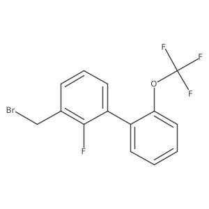 1-(Bromomethyl)-2-fluoro-3-[2-(trifluoromethoxy)phenyl]benzene Structure