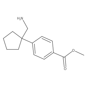 Methyl 4-[1-(aminomethyl)cyclopentyl]benzoate结构式